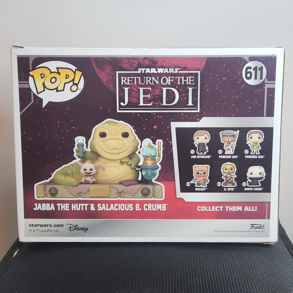 Funko Pop Jabba the Hut & Salacious B. Crumb #611 Star Wars - Picture 4 of 6